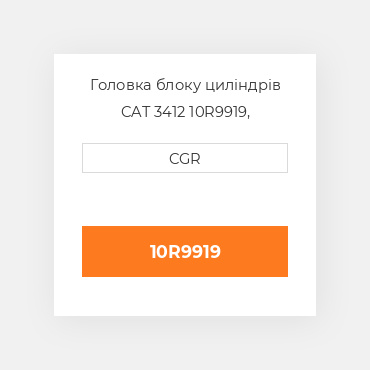 Головка блоку циліндрів CAT 3412 10R9919,  10R-9919