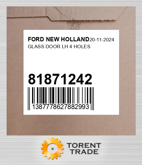 81871242 Скляні дверцята ліві з 4 отворами FORD NEW HOLLAND NEW AFTERMARKET