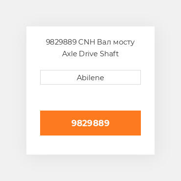 9829889 CNH Вал мосту Axle Drive Shaft