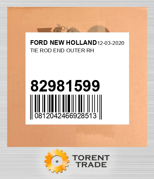 82981599 Наконечник рульової тяги, OUTER, RH FORD NEW HOLLAND NEW AFTERMARKET