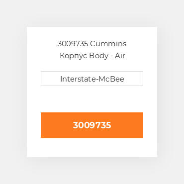 3009735 Cummins Корпус Body - Air Compressor