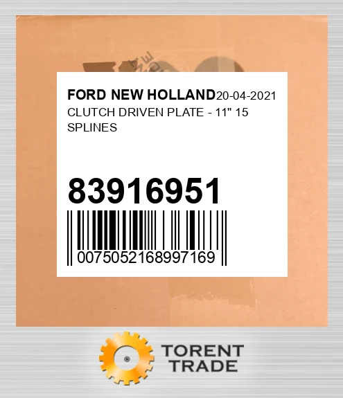 83916951 зчеплення DRIVEN пластина - 11'' 15 SPLINES FORD NEW HOLLAND NEW AFTERMARKET