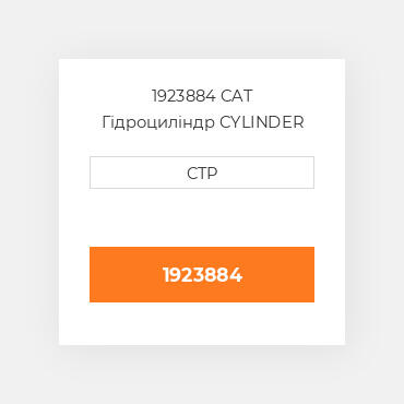 1923884 CAT Гідроциліндр CYLINDER G