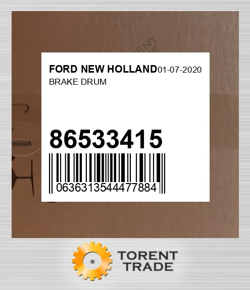 86533415 BRAKE Барабан FORD NEW HOLLAND NEW AFTERMARKET