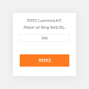 111372 Cummins KIT, Piston w/ Ring Set(L10) Поршневий комплект