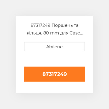 87317249 Поршень та кільця, 80 mm для Case ih, Ford New holland, 87317249 CASE NEW AFTERMARKET