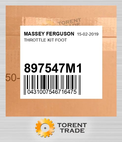 897547M1 дросель комплект FOOT MASSEY FERGUSON NEW AFTERMARKET