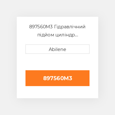 897560M3 Гідравлічний підйом циліндр AFTERMARKET NEW AFTERMARKET