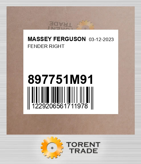897751M91 Праве крило MASSEY FERGUSON NEW AFTERMARKET