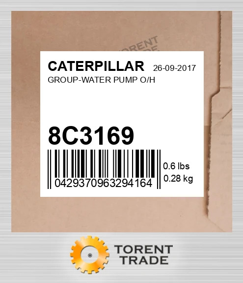 8C3169 Група водяного насоса капітального ремонту CATERPILLAR
