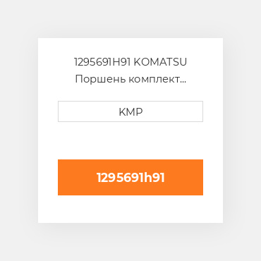 1295691H91 KOMATSU Поршень комплект PISTON CLIPS PIN & RINGS