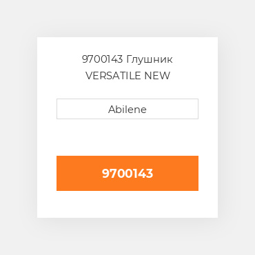 9700143 Глушник VERSATILE NEW AFTERMARKET