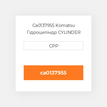 Ca0137955 Komatsu Гідроциліндр CYLINDER