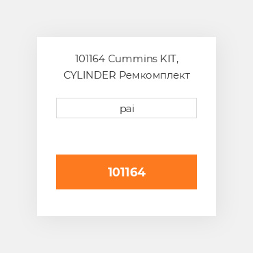 101164 Cummins KIT, CYLINDER Ремкомплект