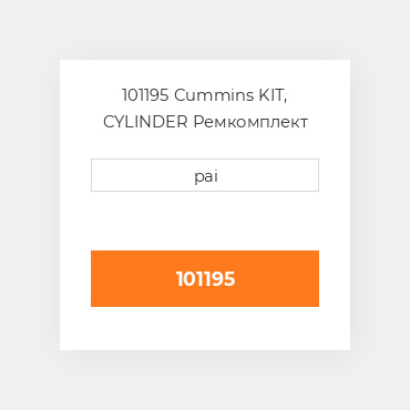 101195 Cummins KIT, CYLINDER Ремкомплект