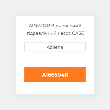 A166504R Відновлений гідравлічний насос CASE REBUILT