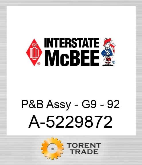 A-5229872 Поршень і шатун у зборі - G9 - 92 NEW AFTERMARKET INTERSTATE MCBEE