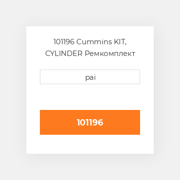 101196 Cummins KIT, CYLINDER Ремкомплект