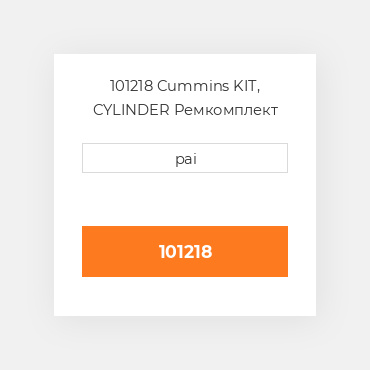 101218 Cummins KIT, CYLINDER Ремкомплект