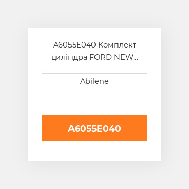 A6055E040 Комплект циліндра FORD NEW HOLLAND NEW AFTERMARKET