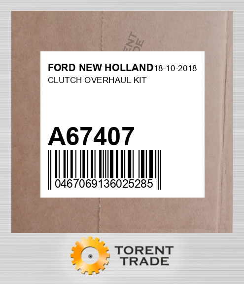 A67407 Капітальний ремонтний комплект зчеплення FORD NEW HOLLAND NEW AFTERMARKET