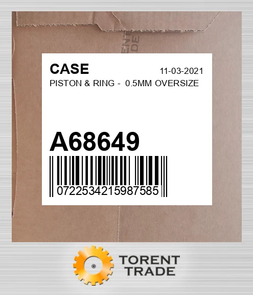 A68649 Поршень & Кільце -  0.5MM OVERSIZE CASE NEW AFTERMARKET