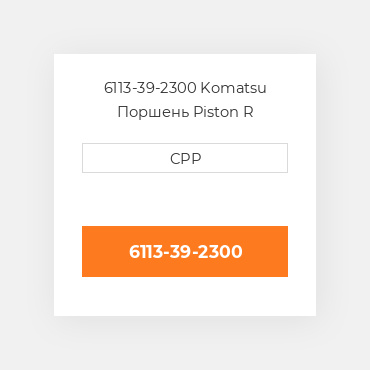 6113-39-2300 Komatsu Поршень Piston R