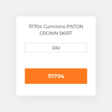 111704 Cummins PISTON CROWN SKIRT