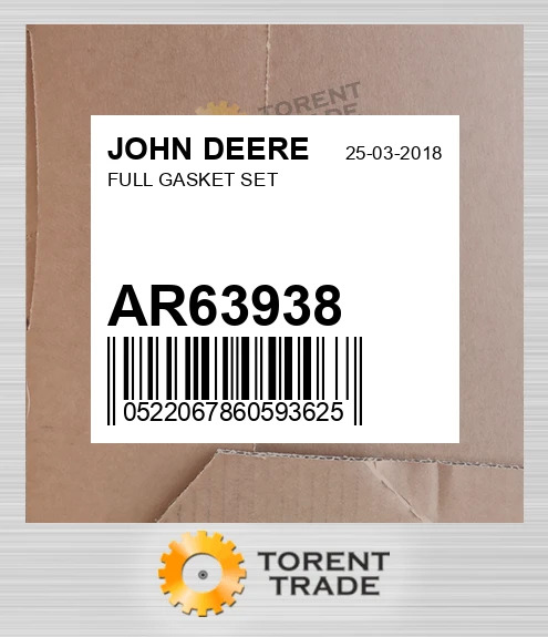 AR63938 Повний комплект прокладок JOHN DEERE NEW AFTERMARKET