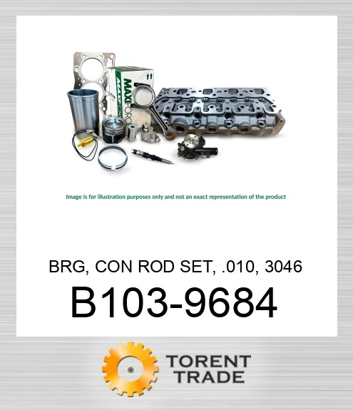 B103-9684 Комплект шатунних підшипників, 0.010, 3046 MAXIFORCE