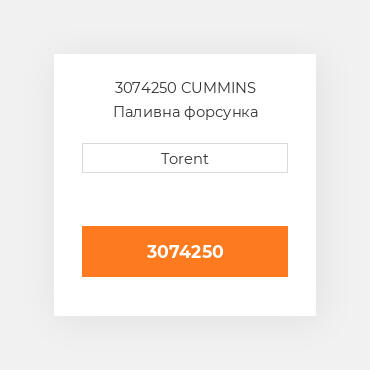 3074250  CUMMINS Паливна форсунка