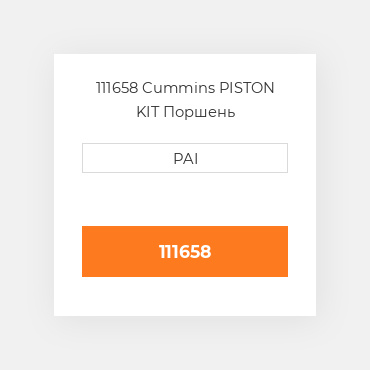 111658 Cummins PISTON KIT Поршень