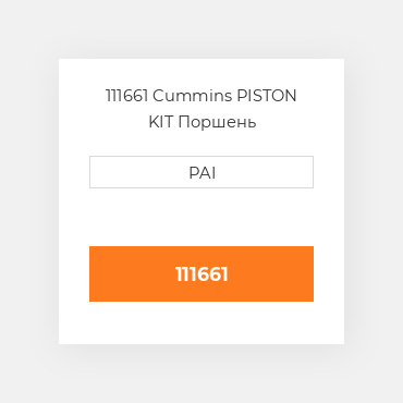 111661 Cummins PISTON KIT Поршень