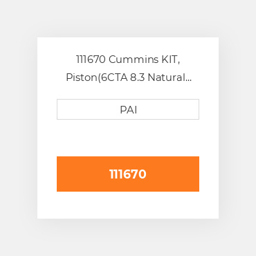111670 Cummins KIT, Piston(6CTA 8.3 Natural Gas) Поршневий комплект