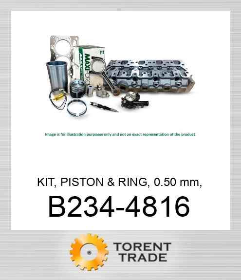 B234-4816 Комплект, поршень та кільця, 0.50 мм, 3044T MAXIFORCE