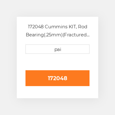 172048 Cummins KIT, Rod Bearing(.25mm)(Fractured Rod) Ремкомплект