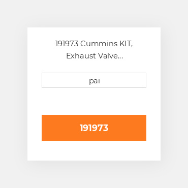 191973 Cummins KIT, Exhaust Valve (Premium)(K19, K38, K50) Ремкомплект
