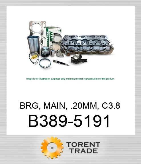 B389-5191 Підшипник, головний, 0.20 мм, C3.8 MAXIFORCE