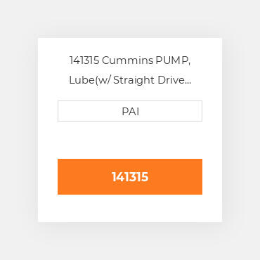 141315 Cummins PUMP, Lube(w/ Straight Drive Gear) Помпа