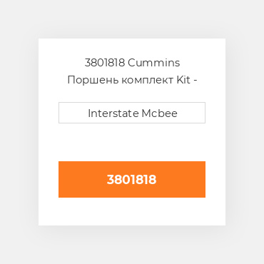 3801818 Cummins Поршень комплект Kit - Piston