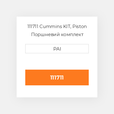 111711 Cummins KIT, Piston Поршневий комплект