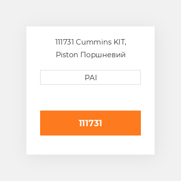 111731 Cummins KIT, Piston Поршневий комплект
