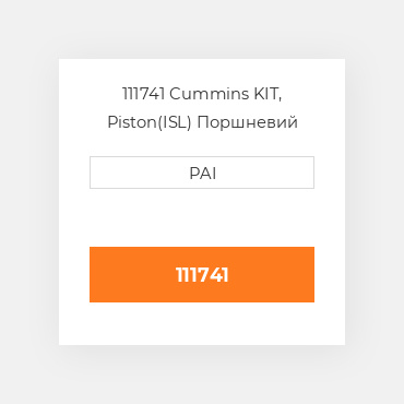 111741 Cummins KIT, Piston(ISL) Поршневий комплект