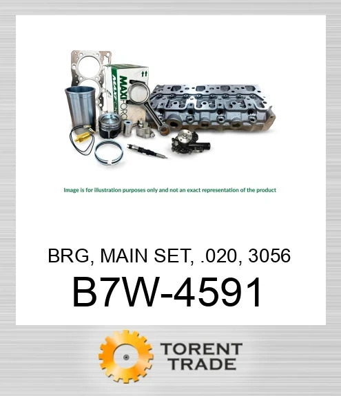 B7W-4591 Комплект головних підшипників, 0.020, 3056  MAXIFORCE