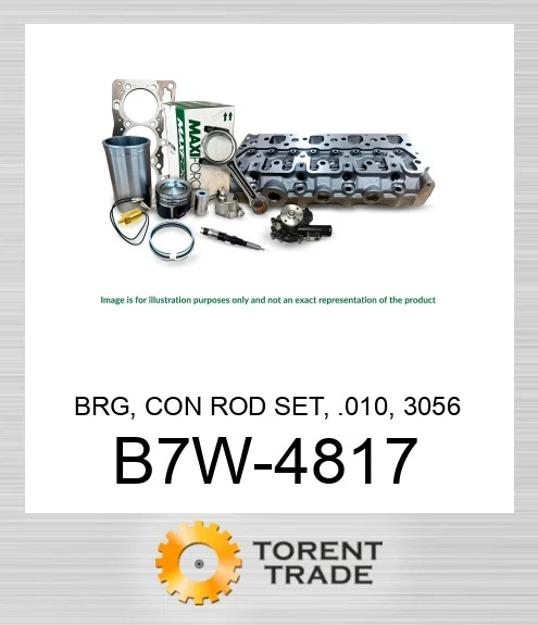 B7W-4817 Комплект шатунних підшипників, 0.010, 3056  MAXIFORCE