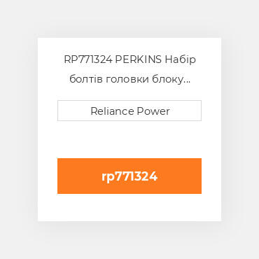 RP771324 PERKINS Набір болтів головки блоку Head Bolt Kit