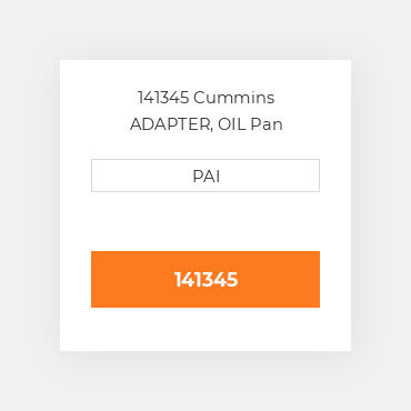 141345 Cummins ADAPTER, OIL Pan Адаптер