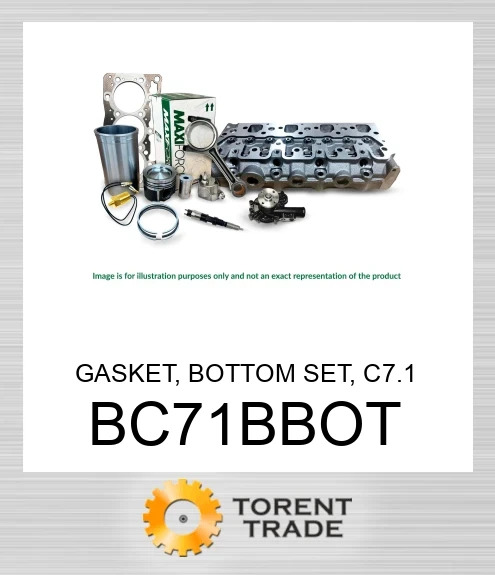 BC71BBOT Прокладка, нижній комплект, C7.1 MAXIFORCE