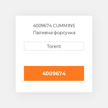 4009674  CUMMINS Паливна форсунка