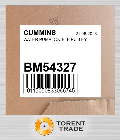 BM54327 Водяний насос з подвійним шківом CUMMINS NEW AFTERMARKET